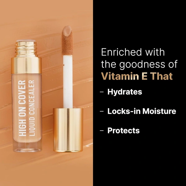 Swiss Beauty Select High On Cover Liquid Concealer Shade Shade 0.5 Very Fair, 5.5ml | Matte Finish, No-Crease Formula | Enriched with Vitamin E for Flawless Skin