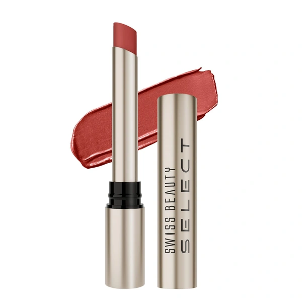 Swiss Beauty Select High On Shine Creamy Lipstick 05 Royale Red| Mirror-Shine Glossy Finish | Creamy Hydrating Formula with Vitamin E