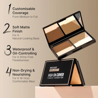 Swiss Beauty Select Matte High On Cover Powder Foundation 5.5g | Shade 06 Warm Honey | Waterproof & Oil Controlling | 16-Hour Long Wear | With Sponge