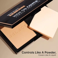 Swiss Beauty Select Matte High On Cover Powder Foundation 5.5g | Shade 06 Warm Honey | Waterproof & Oil Controlling | 16-Hour Long Wear | With Sponge