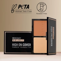 Swiss Beauty Select Matte High On Cover Powder Foundation 5.5g | Shade 06 Warm Honey | Waterproof & Oil Controlling | 16-Hour Long Wear | With Sponge