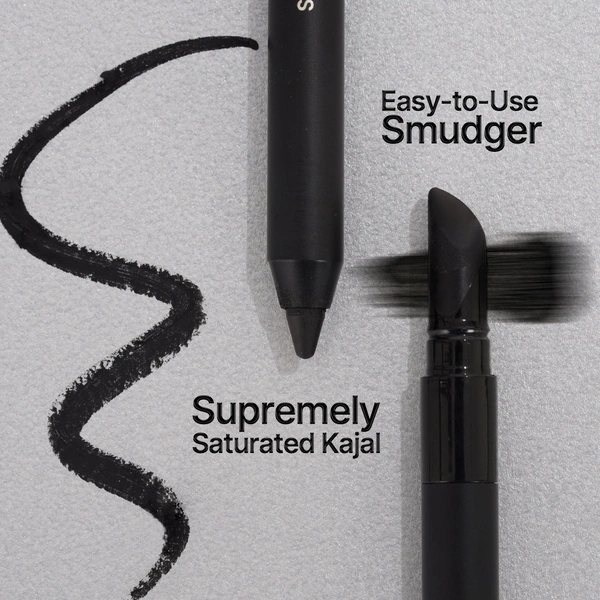 Swiss Beauty Select Single Swipe Kohl Kajal 1.2gm | Intense Black | 16Hr Long Stay | Waterproof & Smudge Proof | Creamy Smooth Kajal with Smudger