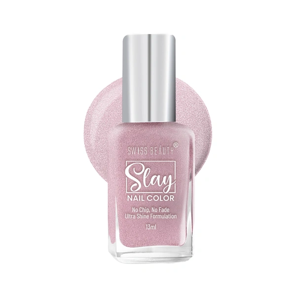Swiss Beauty Slay Nail Colour 13ml | Pink Crush 50 | Ultra Shine Formulation