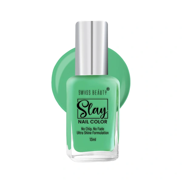 Swiss Beauty Slay Nail Colour 13ml | Aqua 77 | Ultra Shine Formulation