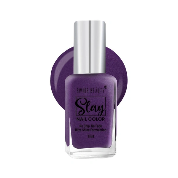 Swiss Beauty Slay Nail Colour 13ml | Dark White 84 | Ultra Shine Formulation