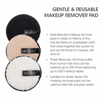 Swiss Beauty Soft & Gentle Cleansing Reusable Makeup Remover Pad Shade 03 | Ultra-Soft Microfiber | Eco-Friendly & Removes Waterproof Makeup | Washable & Reusable