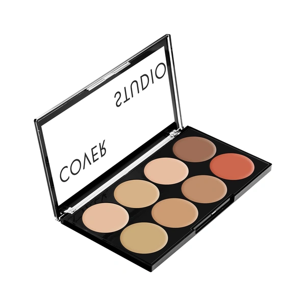 Swiss Beauty Ultra Base Concealer Palette Shade 01| Multi-Use Full Coverage Concealer, Contour & Corrector | Lightweight, Blendable Formula for Flawless, Even-Toned Makeup
