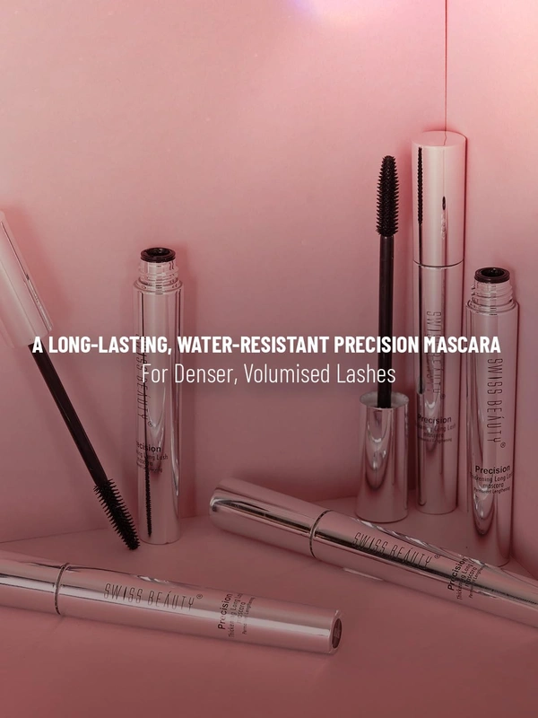 Swiss Beauty Waterproof Volume Mascara | Long-Lasting, Smudge-Proof Definition | Bold Lashes with All-Day Wear | Flake-Free Lashes | Smudge Proof | 8.5ml