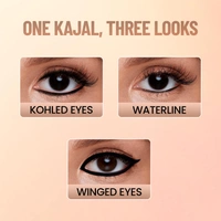 Swiss Beauty You & Eye Power Black Kajal | Smudge-Proof Eyes | Enriched with Vitamin E | Long-Lasting Definition | Waterproof | 24 Hour Stay | 0.30gm