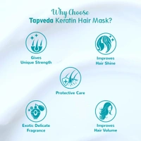 Tapveda Keratin Treatment Fresh Hair Spa Mask 1000ml | Deep Nourishment for Dry, Frizzy & Color-Damaged Hair | Repair, Strength & Growth Care