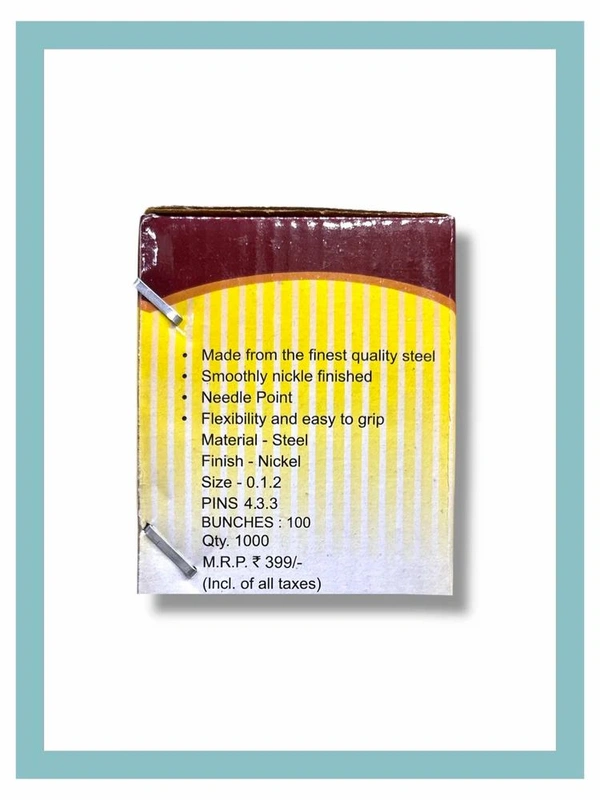 USHA Usha Steel Safety Pin | Strong Stainless Steel Rust-Resistant Pins for Saree, Sewing, Crafts & Daily Clothing Use | Durable Smooth Finish