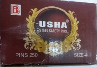 USHA Usha Steel Safety Pin | Strong Stainless Steel Rust-Resistant Pins for Saree, Sewing, Crafts & Daily Clothing Use | Durable Smooth Finish