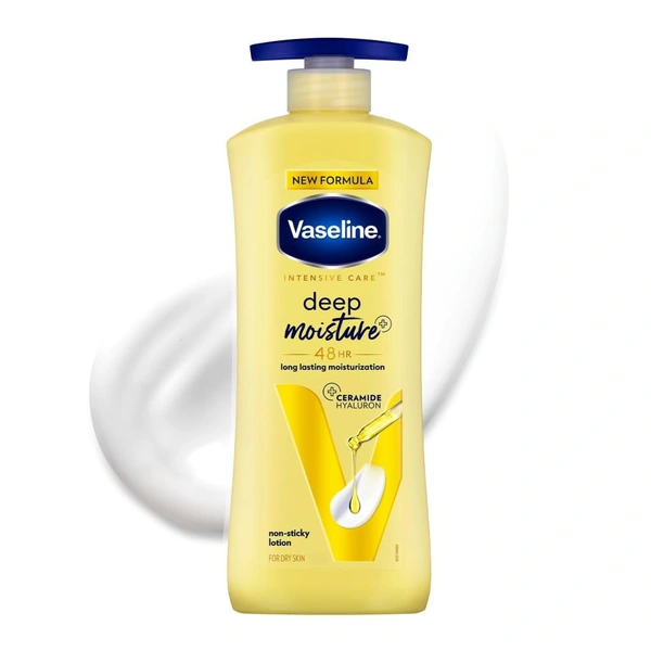 Vaseline Deep Moisture Body Lotion 400ml for Dry Skin | Cushion Soft Smooth Skin | With Ceramides & Hyaluron Moisture Fillers | 48H Hydration Care