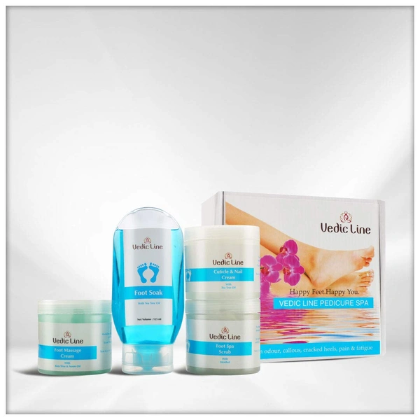 Vedic Line Vedicline Pedicure Spa Kit | for Complete Foot Care | Repair Dry & Cracked Heel | for Soft, Smooth Feet | Ideal for Regular Use , 425ml