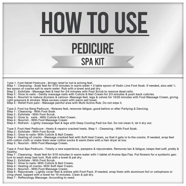 Vedic Line Vedicline Pedicure Spa Kit | for Complete Foot Care | Repair Dry & Cracked Heel | for Soft, Smooth Feet | Ideal for Regular Use , 425ml