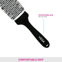 Vega VEGA Hot Curl Brush H2-PRM | Professional Curling Brush with Heat-Resistant Bristles | Adds Volume, Enhances Shine & Creates Stunning Curls with Ease