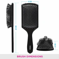 Vega VEGA Premium Paddle Hair Brush 8586 | Wide, Cushioned Base with Anti-Static Bristles | Ideal for Tangle-Free Hair, Smooth Styling & Scalp Comfort