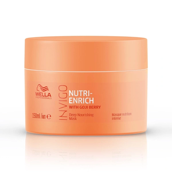 Wella Professionals Invigo Nutri-Enrich Hair Mask (150ml) | Nourishing & Hydrating Treatment for Dry * Damaged Hair | Enriched with Goji Berry Nutrients.