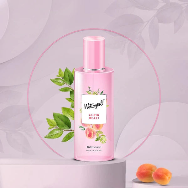 Wottagirl Wottergirl Cupid Heart Fruity Body Splash for Women - 100ml, Long-Lasting Fragrance
