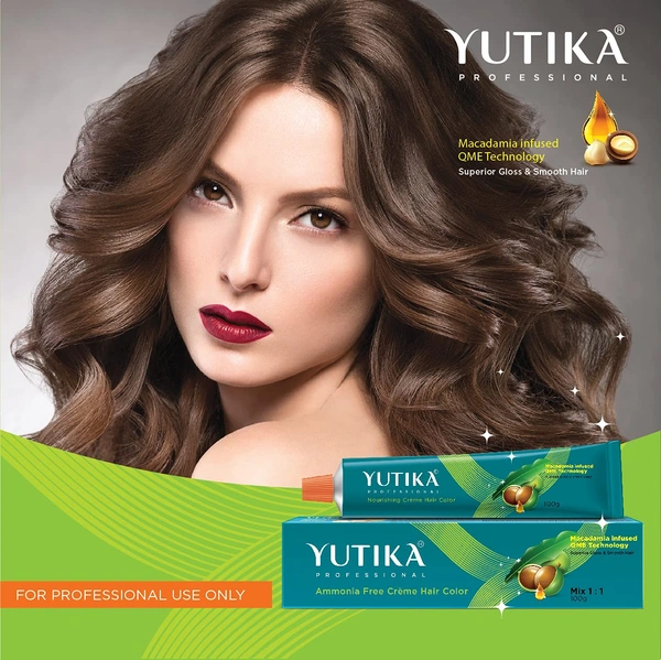 Yuthika Yutika Professional Creme Hair Color Tube 100gm Shade 10 Lightest Blonde Permanent Hair Dye for Grey Coverage Long Lasting Color Rich Shine Smooth Salon Finish