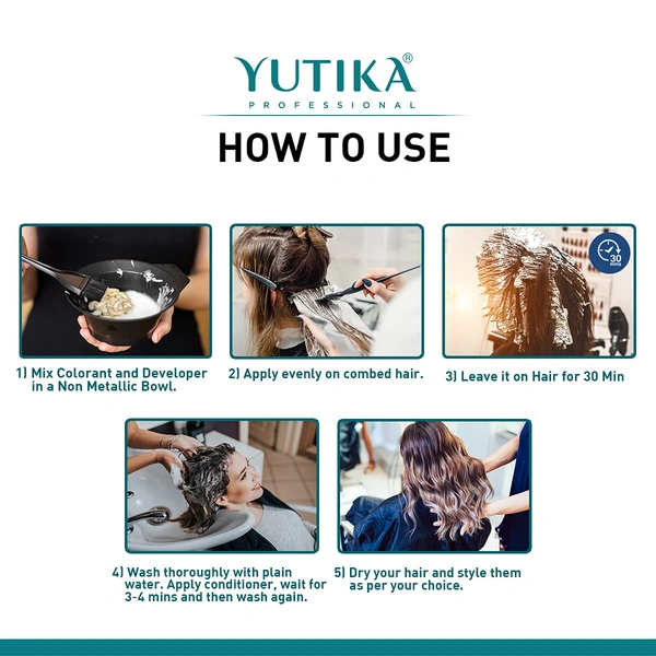 Yuthika Yutika Professional Creme Hair Color Tube 100gm Shade 10 Lightest Blonde Permanent Hair Dye for Grey Coverage Long Lasting Color Rich Shine Smooth Salon Finish