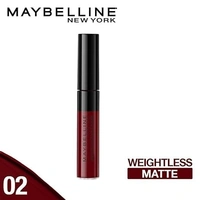 Maybelline New York Lipstick, Matte Finish, Non-Sticky and Non-Drying, Sensational Liquid Matte, 02 Soft Wine, 7ml