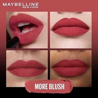 Maybelline New York Lipstick, Matte Finish, Bold Colour, Enriched With Jojoba Oil, Color Sensational Ultimattes, 499 More Blush, 1.7 g