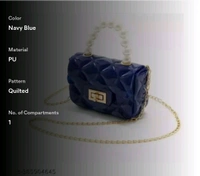 Mini Purse sling bag for Girls Kids Jelly Purse Clutch Crossbody Shoulder Bag Trending Fashion - Dark Blue