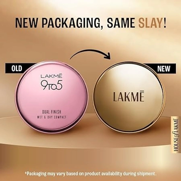 Lakme 9 To 5 Primer + Matte Powder Foundation Compact, Ivory Cream, Long Lasting, Buildable Coverage For A Matte Finish - Lightweight Face Makeup, 9 G