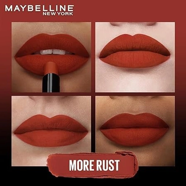 Maybelline New York Lipstick, Matte Finish, Bold Colour, Enriched With Jojoba Oil, Color Sensational Ultimattes, 899 More Rust, 1.7 g Visit the Maybelline Store