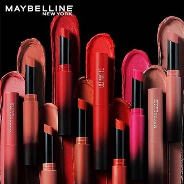 Maybelline New York Lipstick, Matte Finish, Bold Colour, Enriched With Jojoba Oil, Color Sensational Ultimattes, 899 More Rust, 1.7 g Visit the Maybelline Store