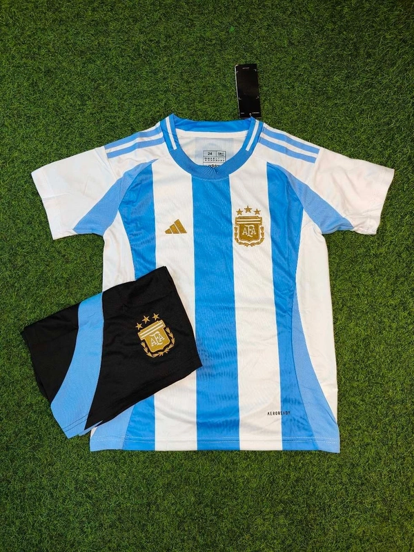 Kids Argentina Copa Home Jersey Set - 16-18