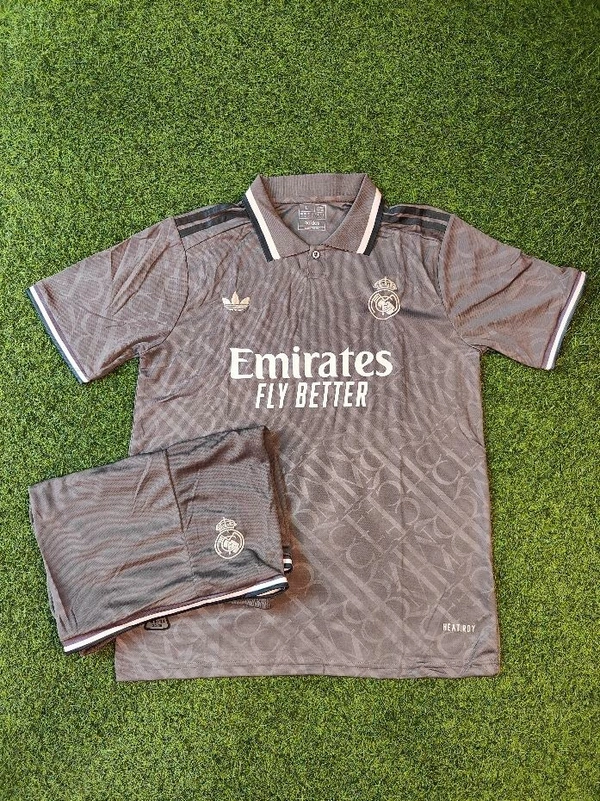 Madrid 3rd Kit Grey Colour Jersey Set - XXL
