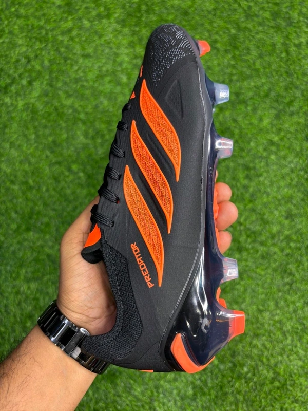 Predator Elite Black Orange Colour Low-top FG With Lace - 10.5