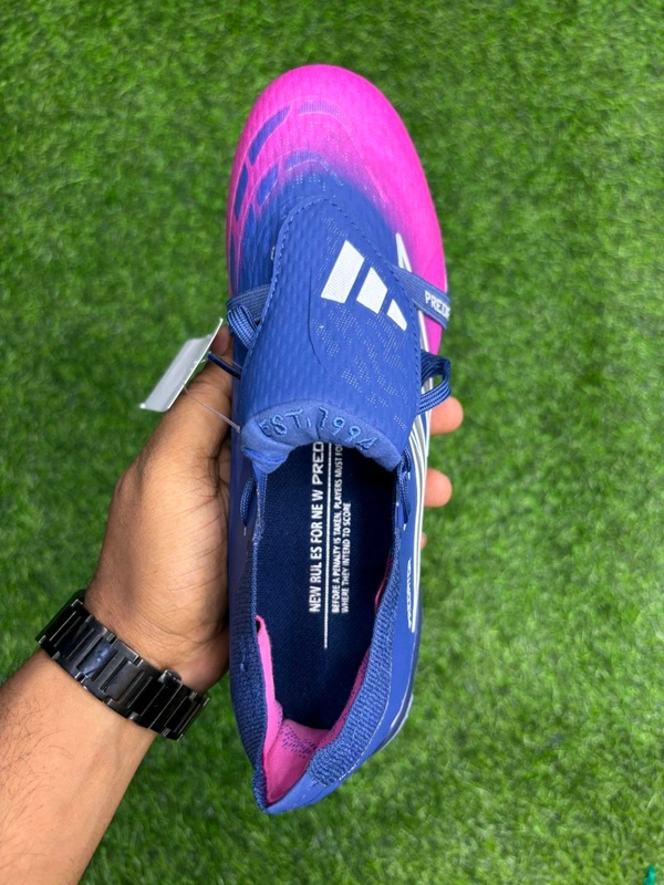 Predator Foldover Elite Next-gen Blue Pink FG With Lace - 8