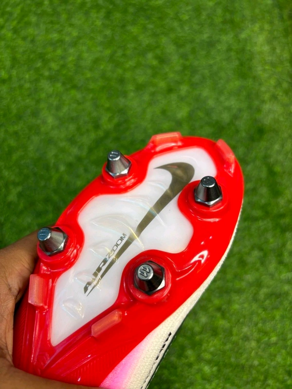 Mercurial Vapor 16 Elite White Red Low-top SG (Metal Studs) - 7