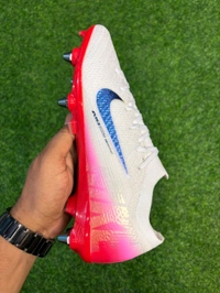 Mercurial Vapor 16 Elite White Red Low-top SG (Metal Studs) - 8.5