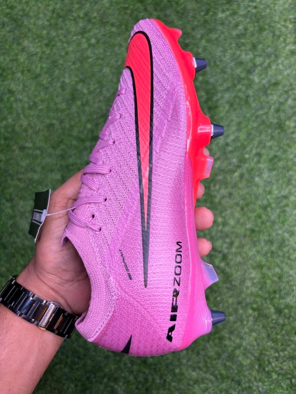 Mercurial Vapor 16 Elite Pink Low-top SG With Lace(Metal Studs) - 9