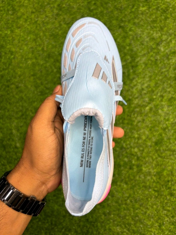Predator Foldover Elite Sky-blue Next-gen FG With Lace - 7.5
