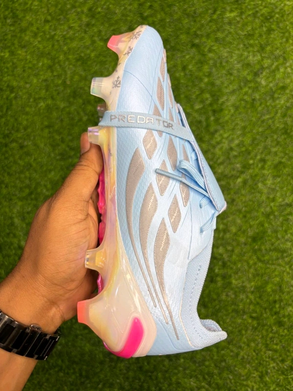 Predator Foldover Elite Sky-blue Next-gen FG With Lace - 7.5