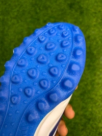 Copa Pure 4 Elite White Blue Turf/AG With Lace - 7.5
