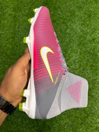 Mercurial Superfly V FG Pink/Wolf Grey Colour High-top With Lace - 6
