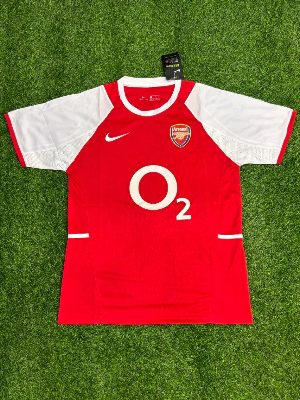 Retro Arsenal FC 2002-04 Iconic O2 Home Kit Half Sleeve