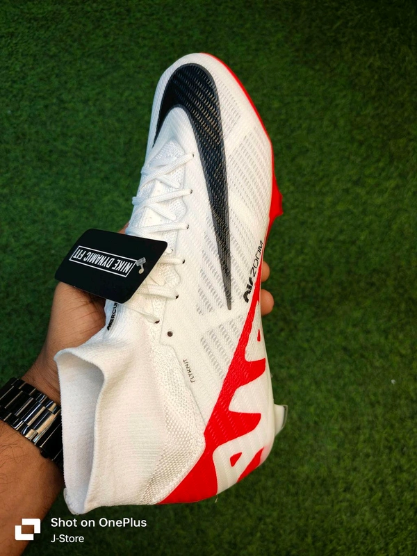 Mercurial Superfly 9 White Red FG High-top With Lace - 7