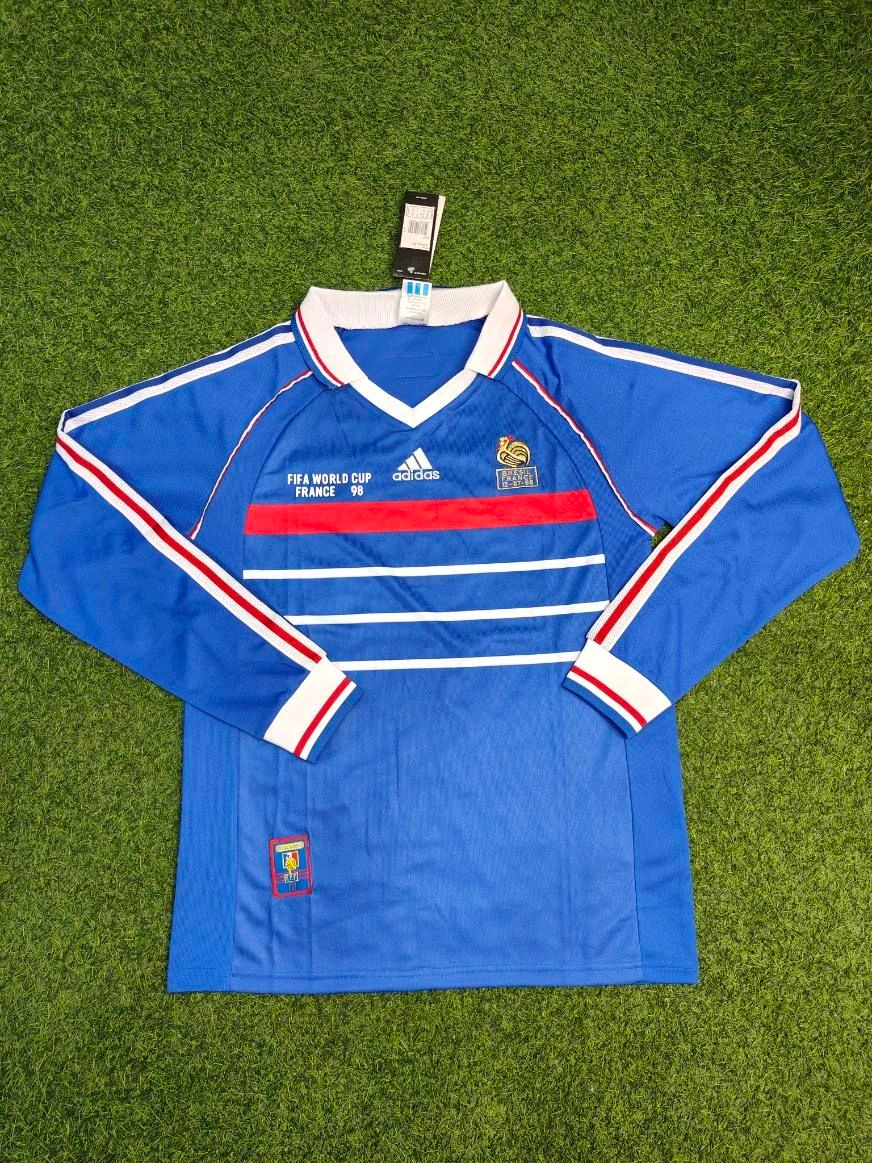 Maillot de football rétro à manches longues David Trezeguet France Coupe du monde 1998