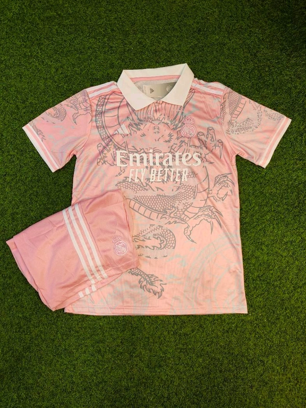Madrid Pink Dragon Jersey With Short - L
