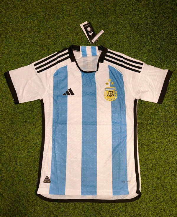 Argentina 2022 World Cup Home Jersey Player Edition 3 Star - M