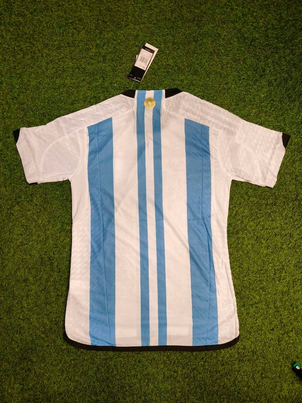 Argentina 2022 World Cup Home Jersey Player Edition 3 Star - M