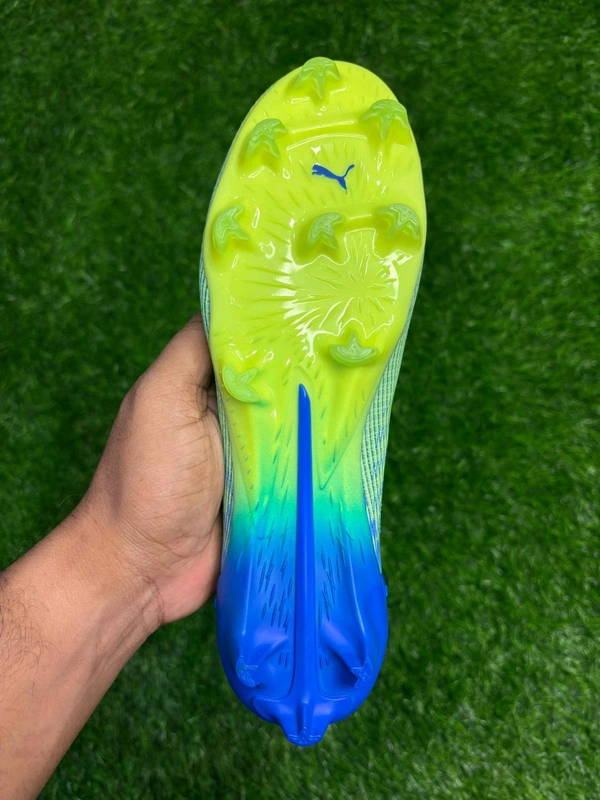 Ultra Green And Blue Colour With Lace - 8