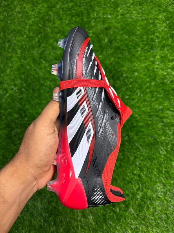 Predator Foldover Elite Black And Red Colour With Lace - 6